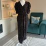Ladies Yours London Curve Black Sequin Velvet Wrap Maxi Dress Image 4