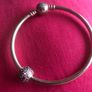 pandora bangle and pave charm Image 2