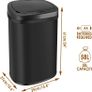 Stainless Steel Automatic Touchless Kitchen Bathroom Sensor Bin,Trash Can,Touch Bin (58LRound) Image 3