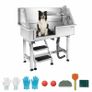Professional Stainless Steel Pet Grooming  Dog Bath Station with Steps & Shower Kit Image 10