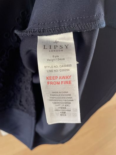 Girls Navy Lipsy Dress