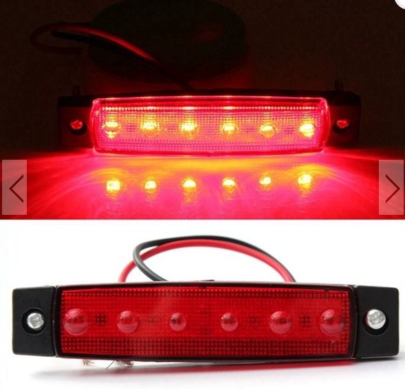 24V  6SMD LED Side Marker Indicator Light Lamp For Motorcycle Auto Bus Truck Trailer Lorry