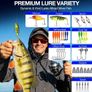 Fishing Rod and Reel Combos Set of 2, Carbon Fiber Fishing Rod Reel Combo, Telescopic Fishing Rod and Spinning Reel Combo Set with Carrier Bag for Freshwater Saltwater Kit Fishing Gifts for Men Women Image 2