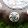 Vintage Hand Carved Wood Zodiac Feng Shui Compass Image 3
