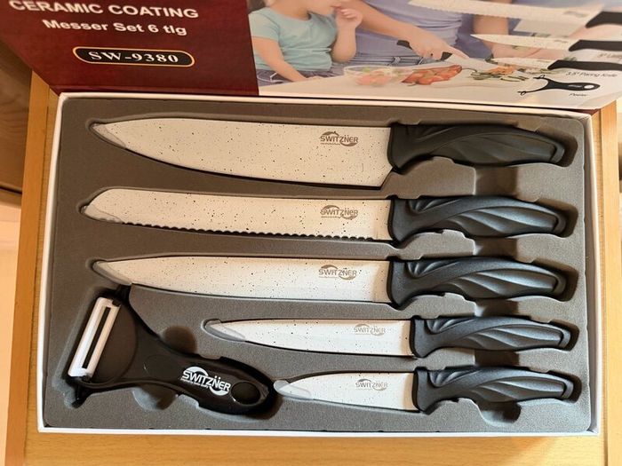 Switzner 6pc Knife Set Ceramic Coating