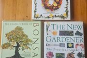 The Complete Book Of Bonsai Plus The New Gardner. And The Countru Diary Book Of Flowers. 3 Large Volume Hardback With Dustjacket In Good Condition.  See Photos For Same.