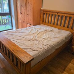 Mexican Oak Double Bed Frame