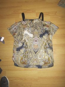 River Island Paisley Printed Off The Shoulder Top
