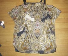 River Island Paisley Printed Off The Shoulder Top
