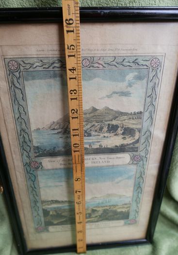 Antique "View of the Black Rocks... & View of Ringsend....Dublin Bay in IRELAND", antique print c 1800