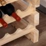 Wooden Wine Rack for 96 Bottles 8Tier Modular Wine Storage Shelf Natural Wood Finish Image 3