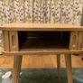 Oak side table with internal storage Image 3