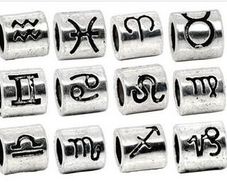 Pandora Style Zodiac Spacer Beads