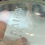 501 - Vintage Clear Glass Cork Top Collectible Decorative Strand Dairy Milk Bottle Image 4
