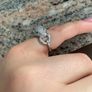 Leopard Emerald Stone Crystal Silver Ring Image 5