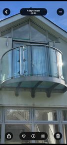 Stainless steel and glass balcony