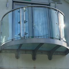 Stainless steel and glass balcony