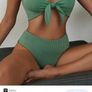 Brand new Zaful khaki high waisted high leg swimwear bottoms size UK12 EU40 Postage included Image 2