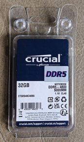 Crucial 32GB DDR5 4800 MHz laptop Ram