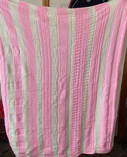 Handmade knitted blanket