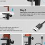 NEW SALE | Desk Lamp Clamp - Swing Arm Desk Lamps for Study - Eye-Caring LED Desk Light - 3 Light Modes x 10 Brightness Levels - 12W - Rose Gold Image 5