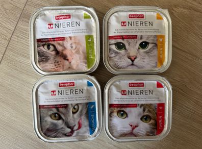 beaphar renal cat food - wet food 100g x 4 packs