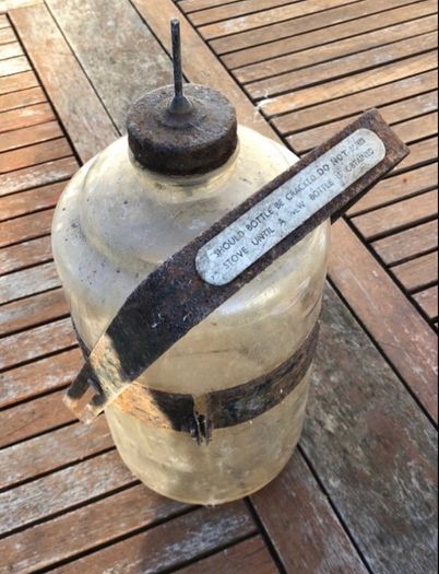 1930s / 1940s Glass Paraffin Bottle