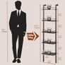 5 Tier Freestanding Wine Racks Liquor Bottle Display Shelf with Fences Image 2