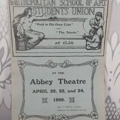 Pair of antique abbey theatre programmes
