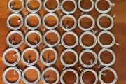 Curtain Rings x 30 Chrome Satin Steel Finish