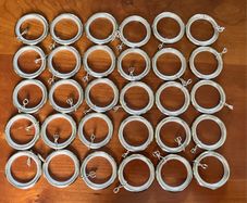 Curtain Rings x 30 Chrome Satin Steel Finish