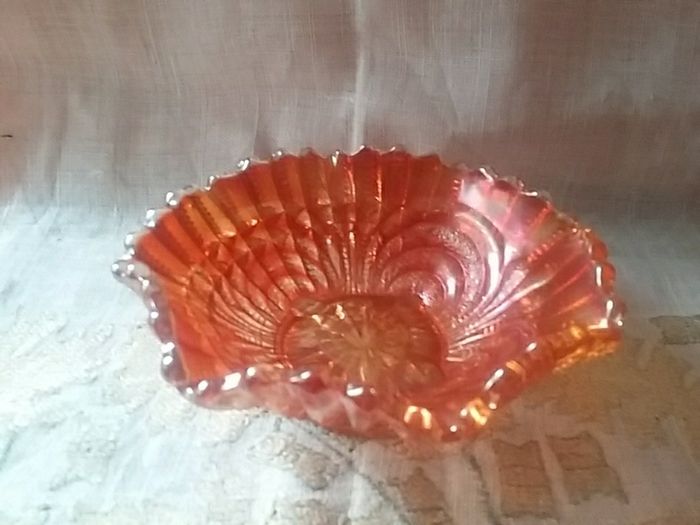Three Pieces  Carnival Glass Dishes