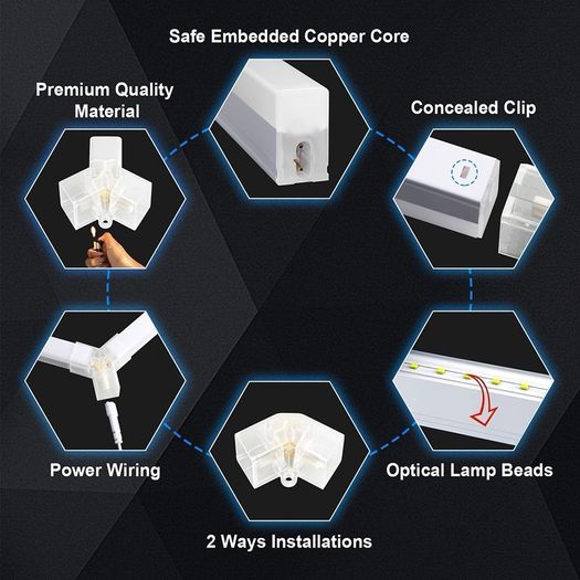 Hexagon led lights 8pcs