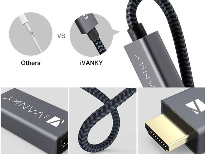 iVANKY 4.5M Active DisplayPort (Male) to HDMI (Male) UHD (4K@60Hz) Gold-Plated/Nylon-Braided Cable (Brand New/Warranty)
