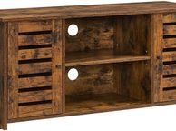 main image for ad TV cabinet, TV shelf, TV table, TV table, with lamellar doors, open compartments, 2 holes for cables, adjustable shelves, for TVs up to 43 inches, vintage brown