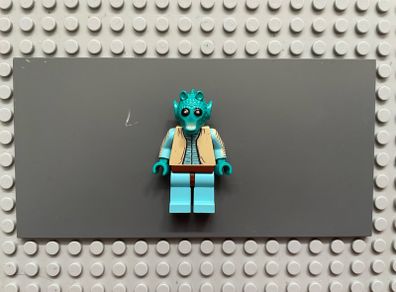 RARE! lego Star Wars sw0110 Greedo minifigure- Tan Vest, Sky Blue Legs