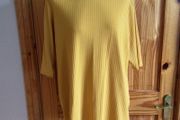 Yours Ladies Mustard Yellow ribbed short sleeve t shirt Uk 20 postage included