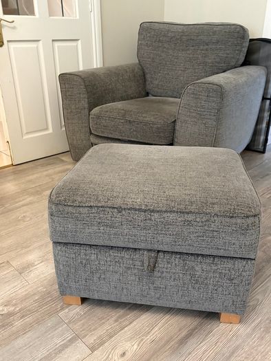 Footstool Ez living grey