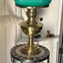 Antique Brass Oil Lamp Image 3