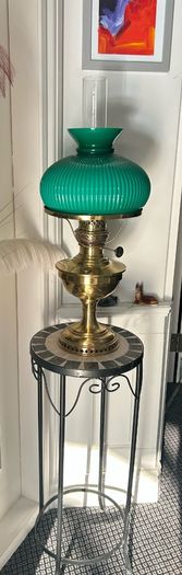 Antique Brass Oil Lamp