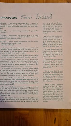1966 See Ireland Adevrtising Tourist Book. The Scenic, Cultural And History. First Edition. Large Volume Book In Very Good Condition.