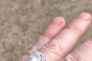 Stunning Halo CZ Sterling Silver Halo Ring