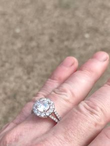 Stunning Halo CZ Sterling Silver Halo Ring