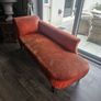 Vintage Burnt orange chaisse longue Image 3