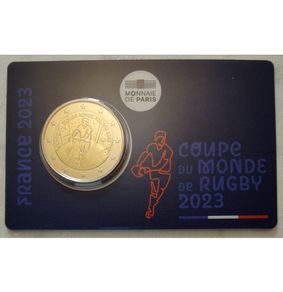 France 2 Euro Base Metals Brilliant Uncirculated Coin 2023 - Rugby World Cup France - 2 Euro Commemorative Coin