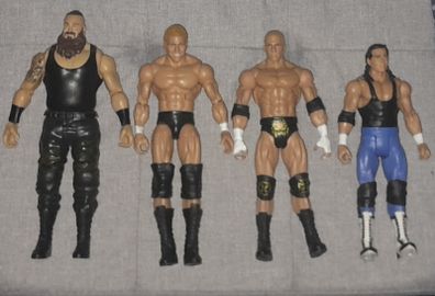 WWE Action Figures: Braun Strowman, Triple H, Sid, Bret Hart