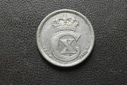 1916 Denmark. Christian X. Silver 10 Ore