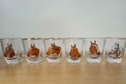 Set of Six Shot Glasses with Grand National Winners 1956 - 1961