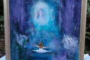 Lady of the lake Oil on Board