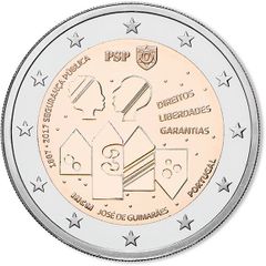 Portugal 2 Euro Commemorative Coin 2017 - Public Security. Uncirculated.